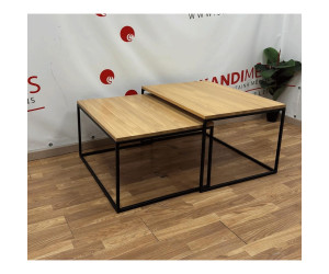 Square Set Coffee Table Set (Oak) Square Set Coffee Table Set (Oak)